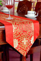 Chinese Ethnic Lotus Embroidery Table Runner (RM)