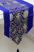 Chinese Ethnic Lotus Embroidery Table Runner (RM)