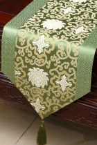 Chinese Ethnic Lotus Embroidery Table Runner (RM)