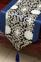 Chinese Ethnic Lotus Embroidery Table Runner (RM)