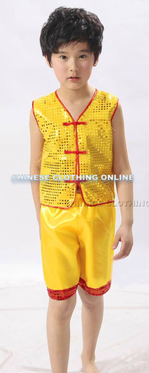 Kid's Paillette Kung Fu Vest Suit (RM)