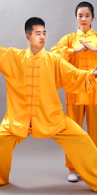 Professional Taichi Kungfu Uniform - Korean Silk - Gold (RM)