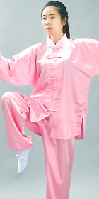 專業太極武術練功服 - 南韓絲 - 粉紅色