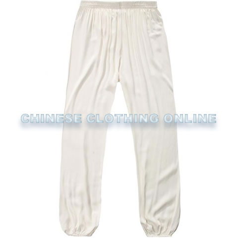 Professional Taichi Kungfu Pants - Jiajia Cotton - White (RM)