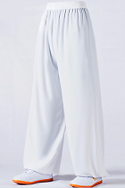 Professional Taichi Kungfu Pants - Cotton/Silk - White (RM)