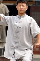 Mandarin Collar Short-sleeve Kung Fu Shirt (CM)