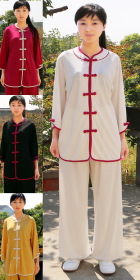 Round Collar 3/4-sleeve Gourd Frog Kung Fu Suit (CM)