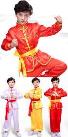 Kid's Wu Embroidery Kung Fu Uniform with Sash (RM)