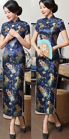 Short-sleeve Long-length Brocade Cheongsam (RM)