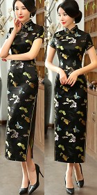 Short-sleeve Long-length Brocade Cheongsam (RM)