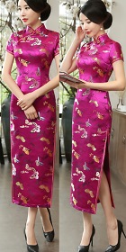 Short-sleeve Long-length Brocade Cheongsam (RM)