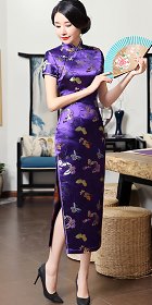 Short-sleeve Long-length Brocade Cheongsam (RM)