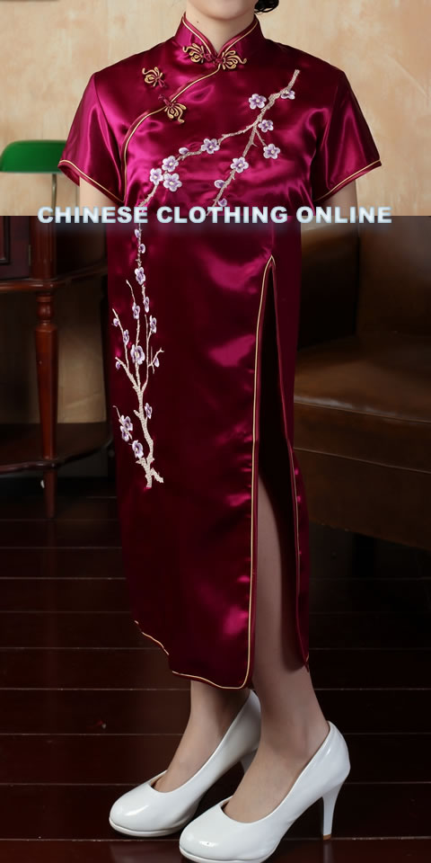 Short-sleeve Long-length Brocade Cheongsam (RM)