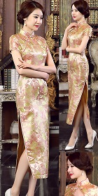 Short-sleeve Long-length Brocade Cheongsam (RM)