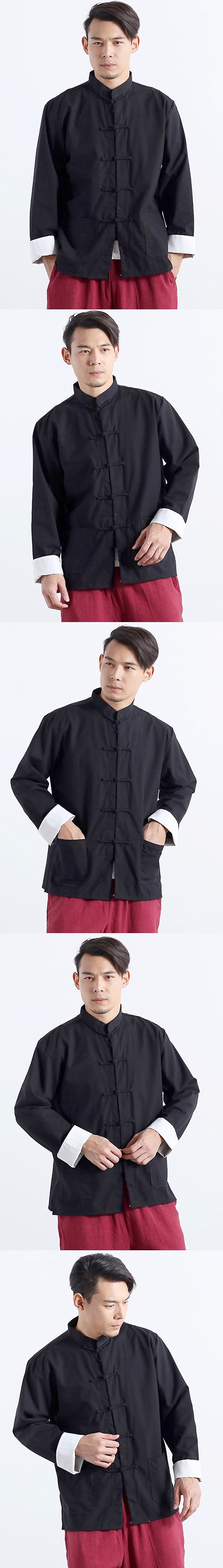 Mandarin Plain Linen Shirt (RM)