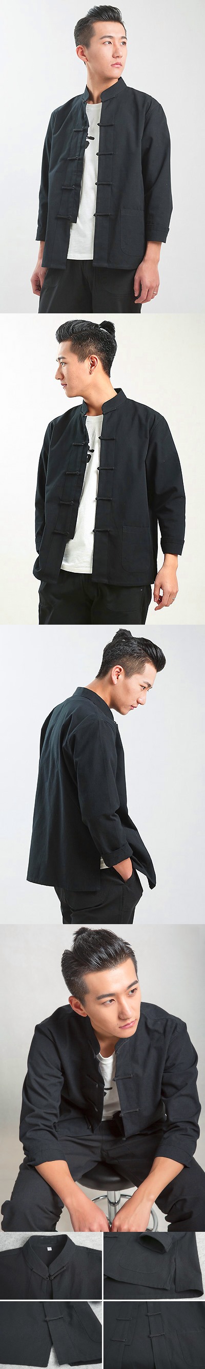 Mandarin Plain Cotton Shirt (RM)