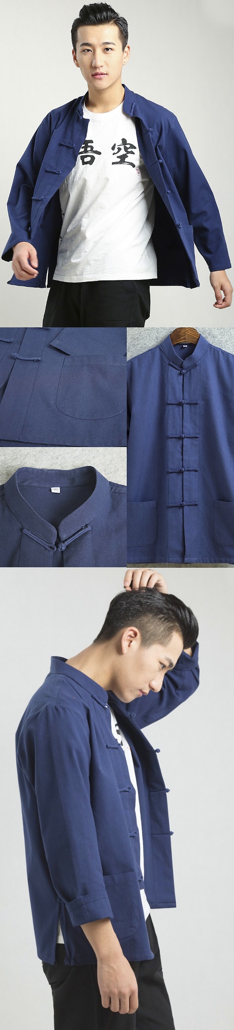 Mandarin Plain Cotton Shirt (RM)