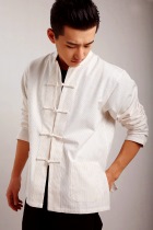 Mandarin Stripe Cotton Shirt (RM)