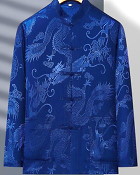 Shadow Dragon Jacquard Mandarin Shirt (RM)