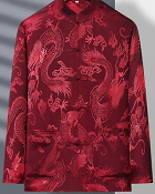 Shadow Dragon Jacquard Mandarin Shirt (RM)