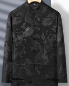 Shadow Dragon Jacquard Mandarin Shirt (RM)