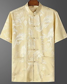 Shadow Dragon Jacquard Mandarin Shirt (RM)