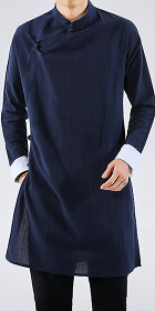 Cotton Sarcenet Mandarin Short-robe / Long-shirt (RM/CM)