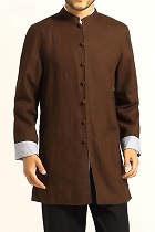 Long-length Cotton-linen Mandarin Shirt/Jacket(CM)