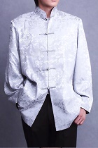 Mandarin Longevity & Auspicious Cloud Jacquard Shirt/Jacket (CM)