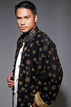 Mandarin Reversible Jacquard Jacket w/ Folding Cuffs (CM)