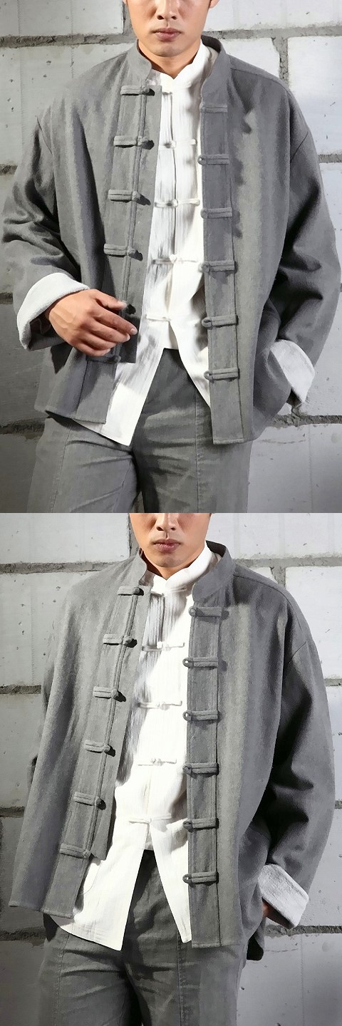 Mandarin Jacket w/ White Folding Cuffs (CM)