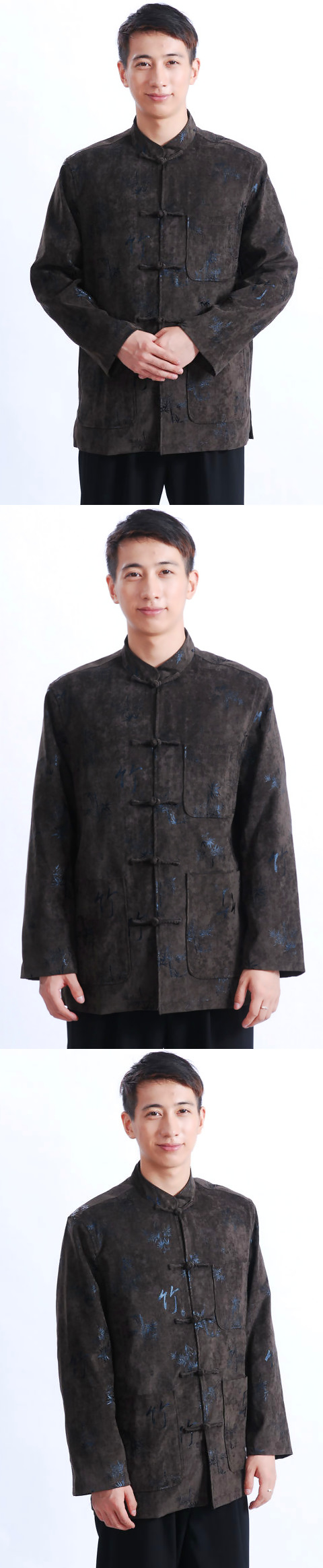 Mandarin Bamboo Patterns Velvet Jacket (RM)