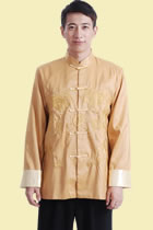 Mandarin Dual-dragon Embroidery Thai Silk Jacket (RM)