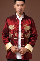 Mandarin Dual-dragon Embroidery Thai Silk Jacket (RM)