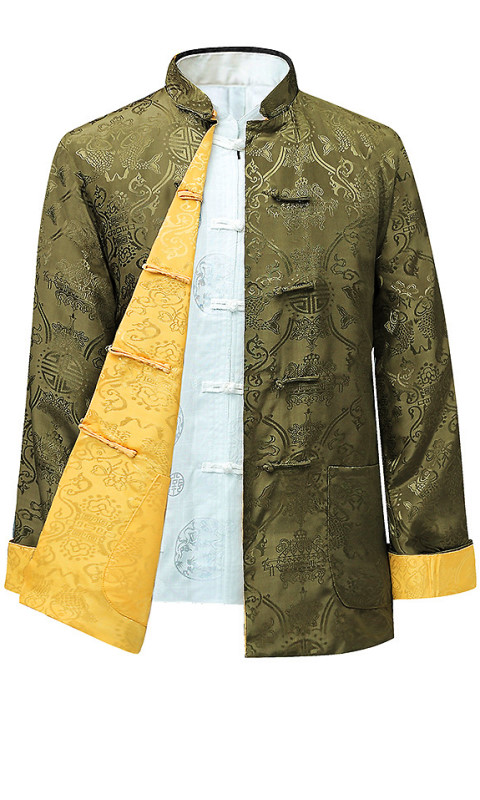 Bargain - Mandarin Reversible Damask Jacket (RM)