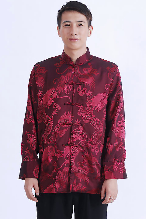 Mandarin Shadow Dragon Jacquard Jacket (RM)