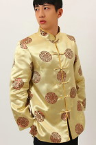 唐裝團壽綢緞夾克（成衣）