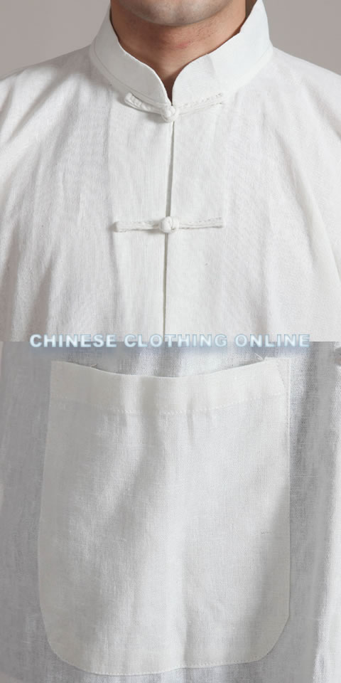 Mandarin Plain Cotton Linen Shirt (RM)