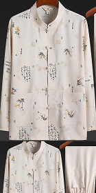 Bamboo Linen Long-sleeve Mandarin Suit (RM)