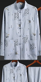 Bamboo Linen Long-sleeve Mandarin Suit (RM)