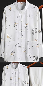 Bamboo Linen Long-sleeve Mandarin Suit (RM)