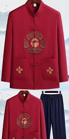 Fu Embroidery Long-sleeve Mandarin Suit (RM)