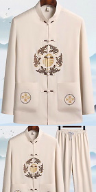 Fu Embroidery Long-sleeve Mandarin Suit (RM)