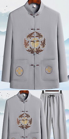 Fu Embroidery Long-sleeve Mandarin Suit (RM)