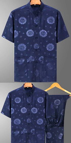 Shadow Blessing/Happiness Jacquard Mandarin Suit (RM)