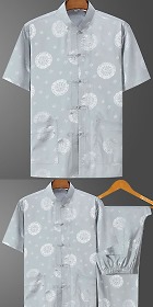 Shadow Blessing/Happiness Jacquard Mandarin Suit (RM)