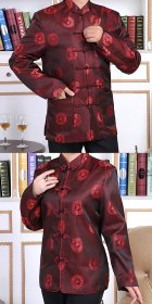 Fu Embroidery Brocade Long-sleeve Mandarin Top (RM)