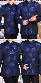 Shou Embroidery Brocade Long-sleeve Mandarin Top (RM)