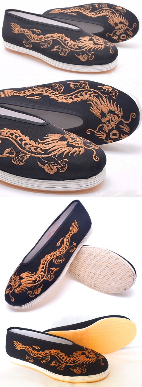 中國風小圓口刺繡布鞋（成品）