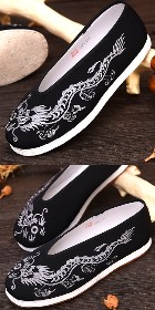 中國風小圓口刺繡布鞋（成品）